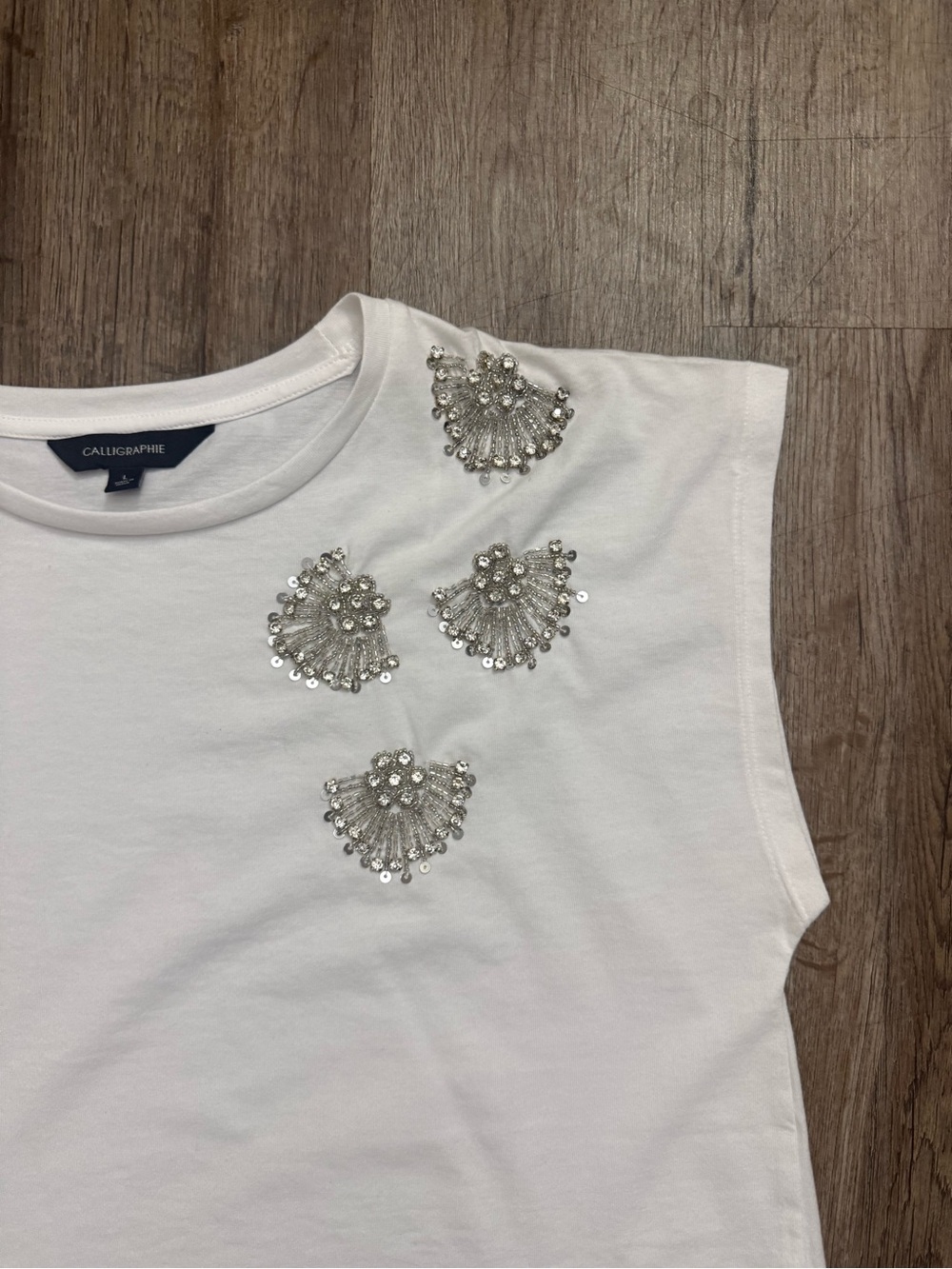 Calligraphie • Rhinestone Embellished Muscle Tee - Picture 4 of 12